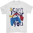 Can't Hear You Gamer Video Games Joypad Mens T-Shirt 100% Cotton White
