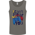 Can't Hear You Gamer Video Games Joypad Mens Vest Tank Top Charcoal