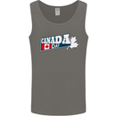 Canada Day Canadian Flag Mens Vest Tank Top Charcoal