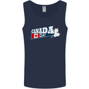 Canada Day Canadian Flag Mens Vest Tank Top Navy Blue