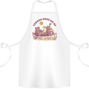 Canada Here We Go Moose and Bear Canadian Cotton Apron 100% Organic White