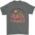 Canada Here We Go Moose and Bear Canadian Mens T-Shirt 100% Cotton Charcoal