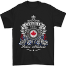 a black t - shirt with a canadian emblem on it