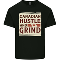 Canadian Hustle and Grind Canada Mens Cotton T-Shirt Tee Top Black