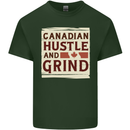 Canadian Hustle and Grind Canada Mens Cotton T-Shirt Tee Top Forest Green