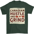 Canadian Hustle and Grind Canada Mens T-Shirt 100% Cotton Forest Green