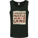 Canadian Hustle and Grind Canada Mens Vest Tank Top Black