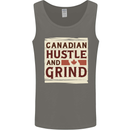 Canadian Hustle and Grind Canada Mens Vest Tank Top Charcoal