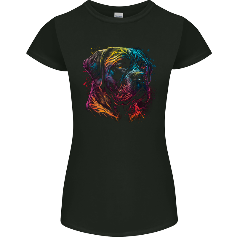 Cane Corso Dog Womens Petite Cut T-Shirt Black
