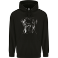 Cane Corso Head Shot Dog Mens 80% Cotton Hoodie Black