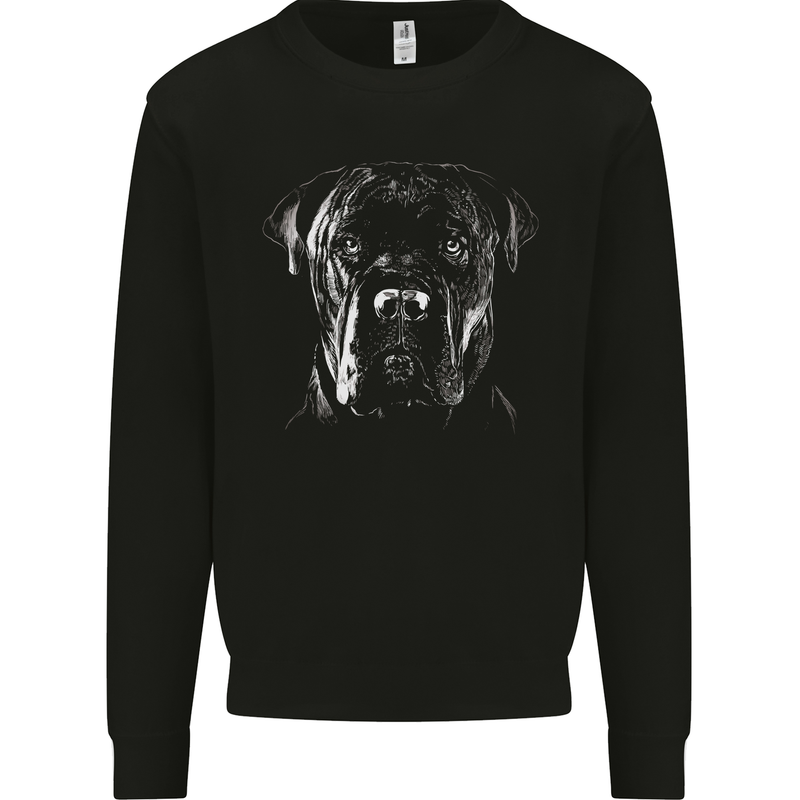 Cane Corso Head Shot Dog Mens Sweatshirt Jumper Black
