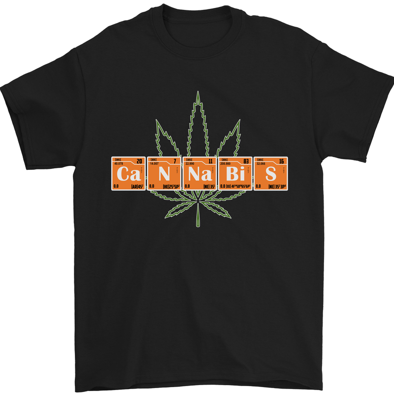 a black t - shirt with the words cannabis on it