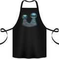 Cannabis Trichome Weed Cotton Apron 100% Organic Black