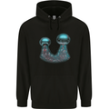 Cannabis Trichome Weed Mens 80% Cotton Hoodie Black