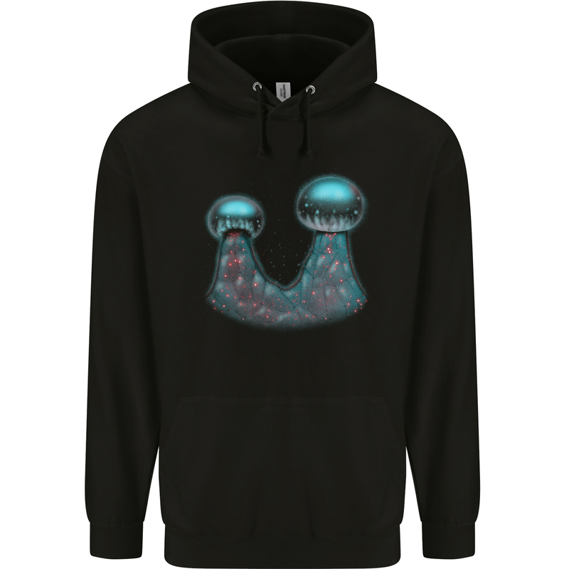 Cannabis Trichome Weed Mens 80% Cotton Hoodie Black