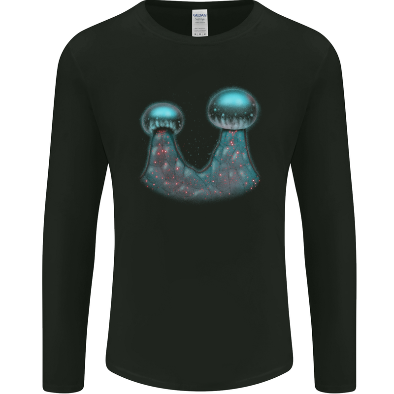 Cannabis Trichome Weed Mens Long Sleeve T-Shirt Black