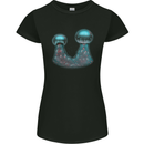 Cannabis Trichome Weed Womens Petite Cut T-Shirt Black