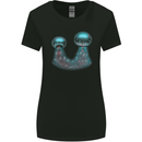 Cannabis Trichome Weed Womens Wider Cut T-Shirt Black