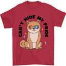 Cant Hide My Pride Funny Gay Pride Dog LGBT Mens T-Shirt 100% Cotton Red