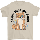 Cant Hide My Pride Funny Gay Pride Dog LGBT Mens T-Shirt 100% Cotton Sand