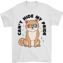 Cant Hide My Pride Funny Gay Pride Dog LGBT Mens T-Shirt 100% Cotton White
