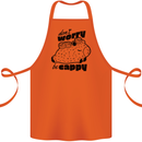 Cappybara Dont Worry Be Cappy Cotton Apron 100% Organic Orange