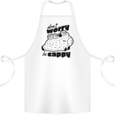 Cappybara Dont Worry Be Cappy Cotton Apron 100% Organic White