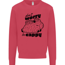 Cappybara Dont Worry Be Cappy Kids Sweatshirt Jumper Heliconia