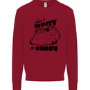 Cappybara Dont Worry Be Cappy Kids Sweatshirt Jumper Red