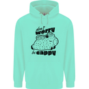 Cappybara Dont Worry Be Cappy Mens 80% Cotton Hoodie Peppermint