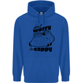 Cappybara Dont Worry Be Cappy Mens 80% Cotton Hoodie Royal Blue