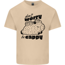 Cappybara Dont Worry Be Cappy Mens Cotton T-Shirt Tee Top Sand