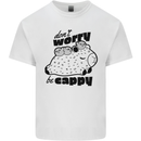 Cappybara Dont Worry Be Cappy Mens Cotton T-Shirt Tee Top White