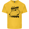 Cappybara Dont Worry Be Cappy Mens Cotton T-Shirt Tee Top Yellow