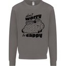 Cappybara Dont Worry Be Cappy Mens Sweatshirt Jumper Charcoal
