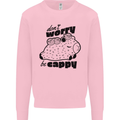 Cappybara Dont Worry Be Cappy Mens Sweatshirt Jumper Light Pink