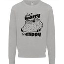 Cappybara Dont Worry Be Cappy Mens Sweatshirt Jumper Sports Grey
