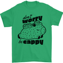 Cappybara Dont Worry Be Cappy Mens T-Shirt 100% Cotton Irish Green