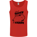 Cappybara Dont Worry Be Cappy Mens Vest Tank Top Red