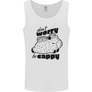 Cappybara Dont Worry Be Cappy Mens Vest Tank Top White