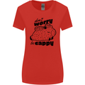 Cappybara Dont Worry Be Cappy Womens Wider Cut T-Shirt Red