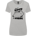 Cappybara Dont Worry Be Cappy Womens Wider Cut T-Shirt Sports Grey