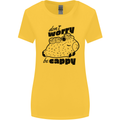 Cappybara Dont Worry Be Cappy Womens Wider Cut T-Shirt Yellow