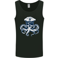 Captain Cthulhu Octopus Sailor Navy Boat Skull Mens Vest Tank Top Black