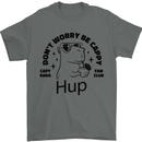 Capybara Be Cappy Funny Mens T-Shirt 100% Cotton Charcoal