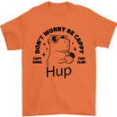 Capybara Be Cappy Funny Mens T-Shirt 100% Cotton Orange