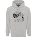 Car Engine Blueprints Petrolhead Childrens Kids Hoodie Sports Grey