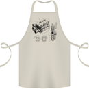 Car Engine Blueprints Petrolhead Cotton Apron 100% Organic Natural