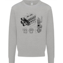 Car Engine Blueprints Petrolhead Kids Sweatshirt Jumper Sports Grey