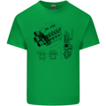 Car Engine Blueprints Petrolhead Kids T-Shirt Childrens Irish Green